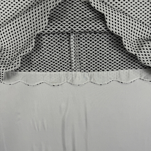 LOFT Womens Black & White Polka Dot Scalloped Hem Skirt Career Size 6 - Picture 10 of 13